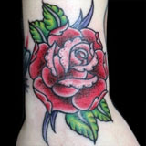 Rose Wrist Tattoo | Joel David McClure | Tough Love Studio