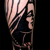 Virgin Mary Silhouette Tattoo | Joel David McClure | Tough Love Studio
