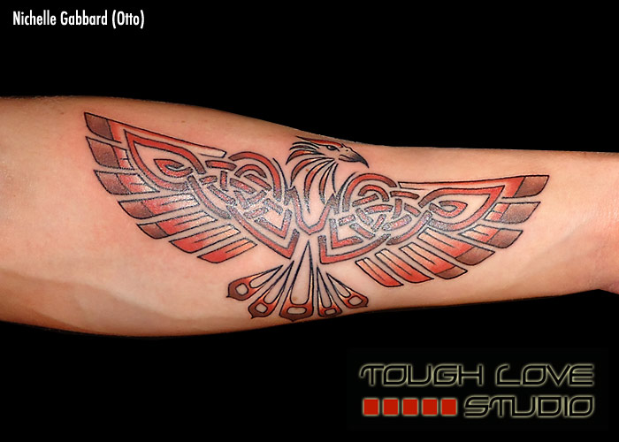 Celtic Style Phoenix Tattoo.