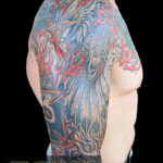 Eagle arm + chest tattoo