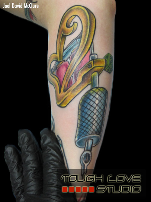 Heart tattoo machine tattoo