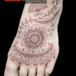 Henna-style foot tattoo